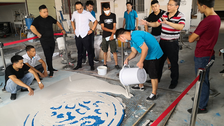 無機(jī)磨石白色攤鋪 無機(jī)磨石白色攤鋪